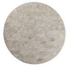 Acme Karsen Round Dining Table in Marble and Rustic Oak