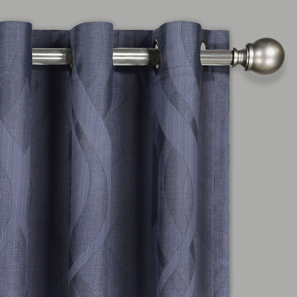 Eclipse Caprese Blackout Thermal Insulated Grommet Top Curtains - Indigo - 52" x 108"