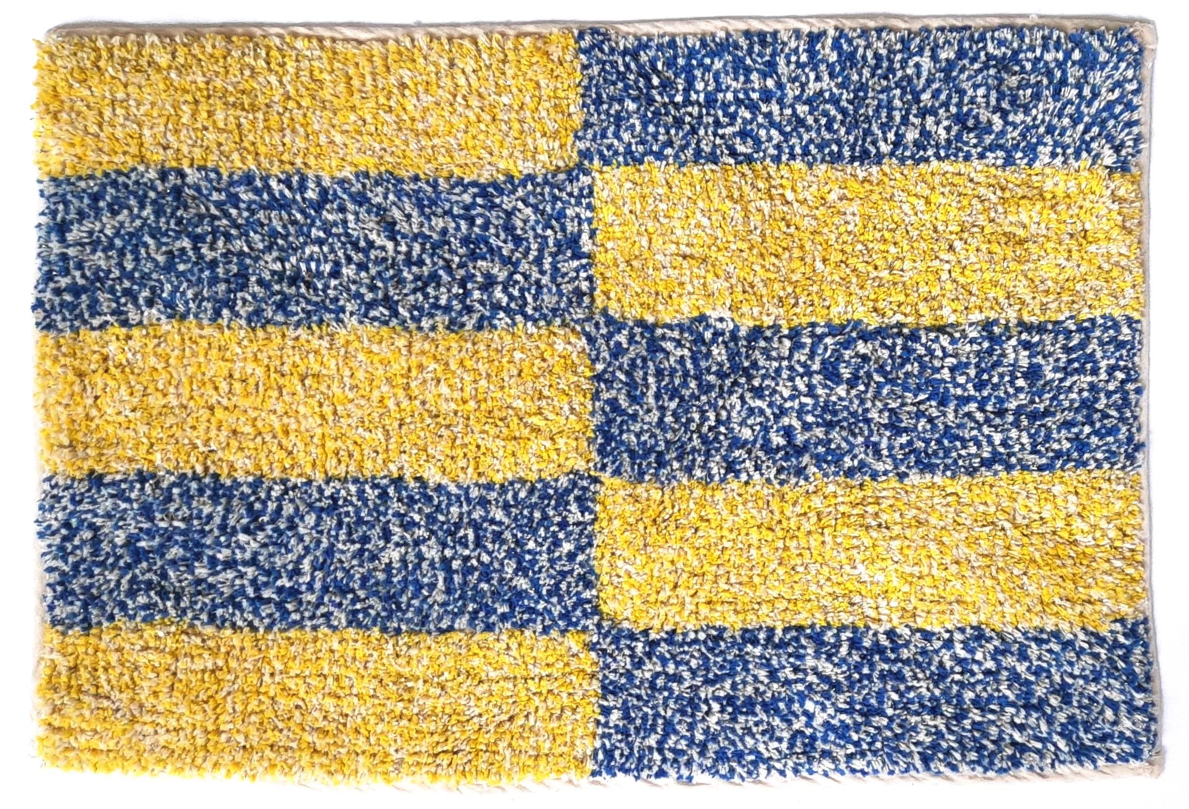 Melange Stripe Lurax Tufted Bath mat with Anti Skid 40 x 60
