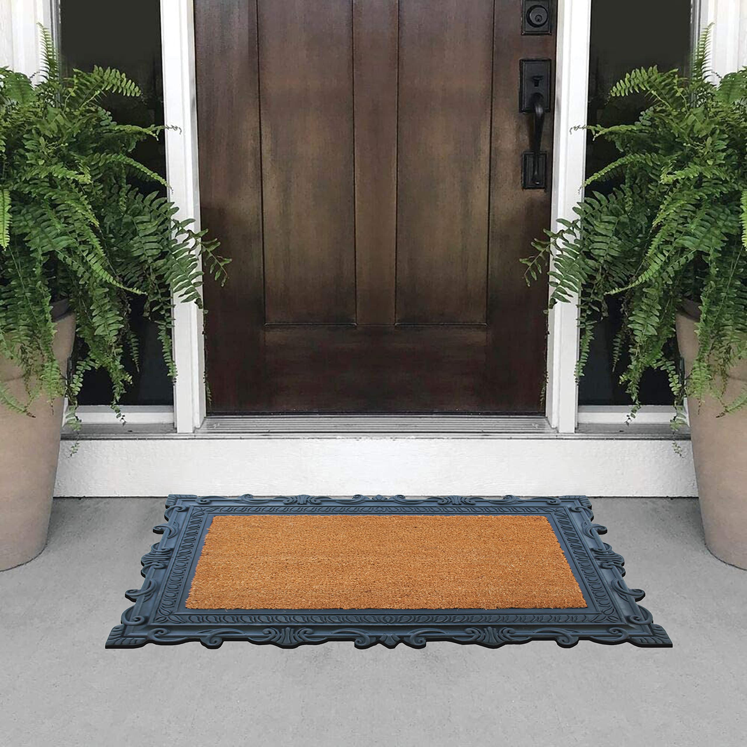 A1 Home Collections Entrance Door Mats, 30' X 60', Durable Large Doormat, Non-Slip Welcome Doormat, Rubber Backed Low-Profile