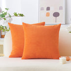 Home Brilliant Solid Accent Burnt Orange Pillow Cases Solid Decorated Square Set Of 2 Toss Pillowcases For Couch Lady Party Gift