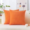 Home Brilliant Burnt Orange Euro Shams Set Of 2 Pillow Covers Super Soft Large Decorative Throw Pillow Covers For Patio Living R