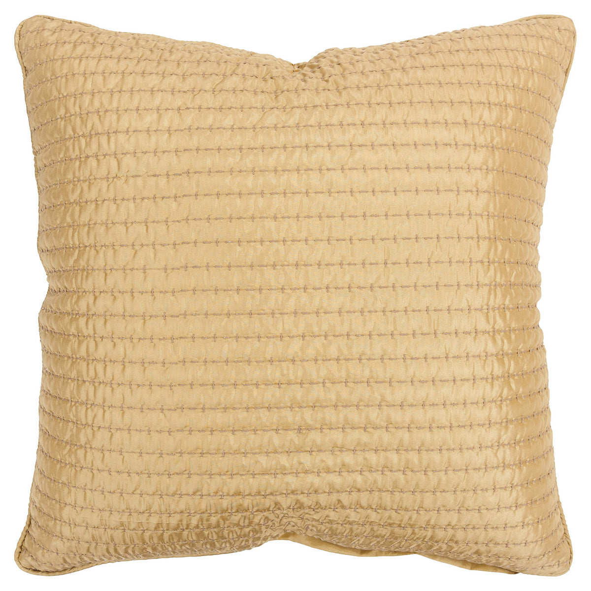 Rizzy Home 22&quot; x 22&quot; Down Filled Pillow in Gold Polyester Cover