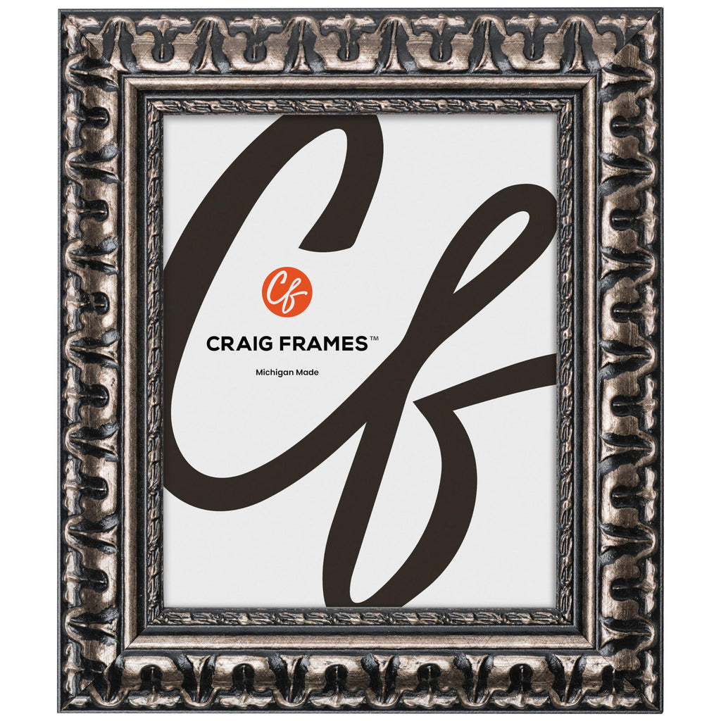 Craig Frames Bravado Ornate, 24x27 Picture Frame, Antique Silver