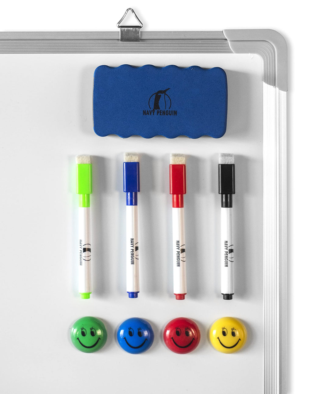 Whiteboard Set - 15 X 12 In Dry Erase Board With 1 Magnetic Dry Eraser, 4 Dry Wipe Markers And 4 Magnets - Small White Board Wal