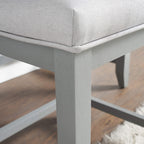 Crosley Furniture Vista Makeup Vanity Chair with Upholstered Seat, Vintage Gray