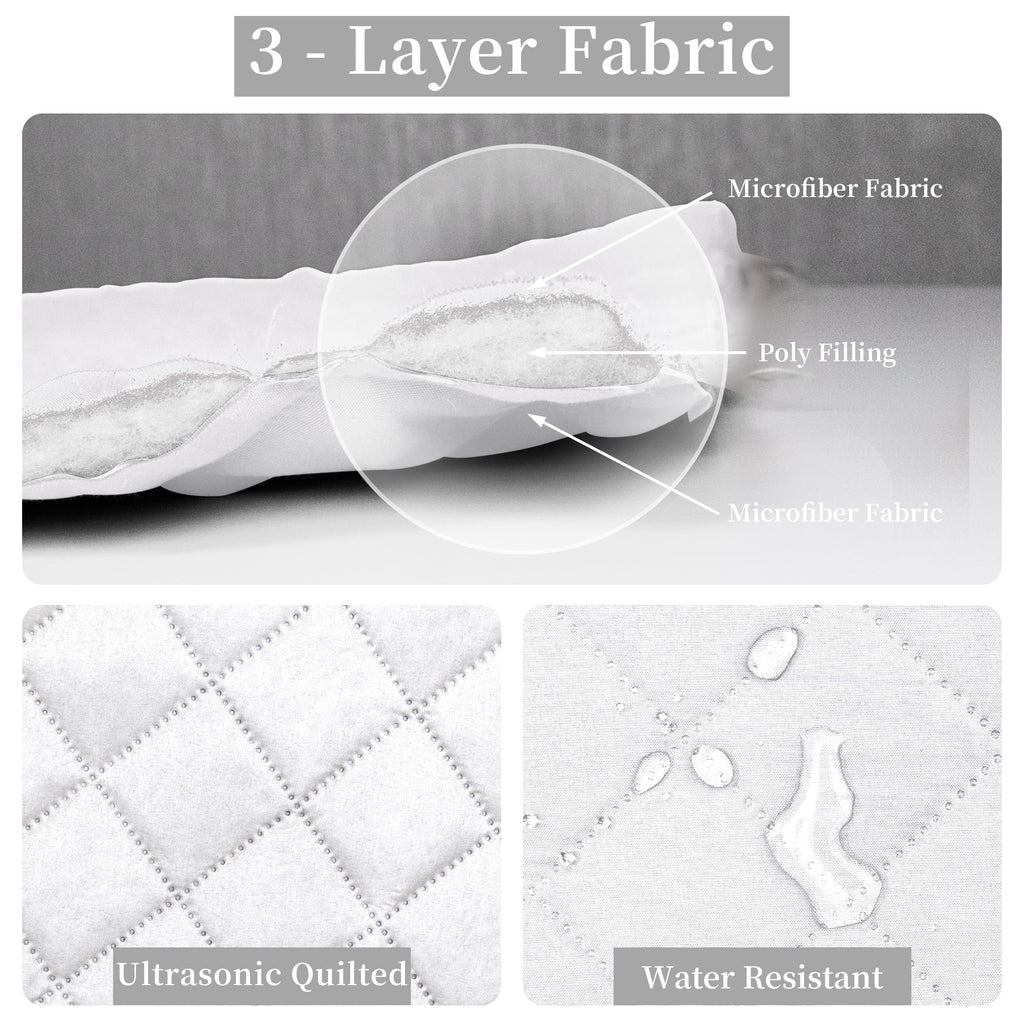 Easy-Going Full/Queen Size Reversible Quilt Set With 1 Quilt And 2 Pillow Shams, Soft Bed Quilt Cover, Water Resistant Lightweight Microfiber Bedspread, Stain Resistant, White/White