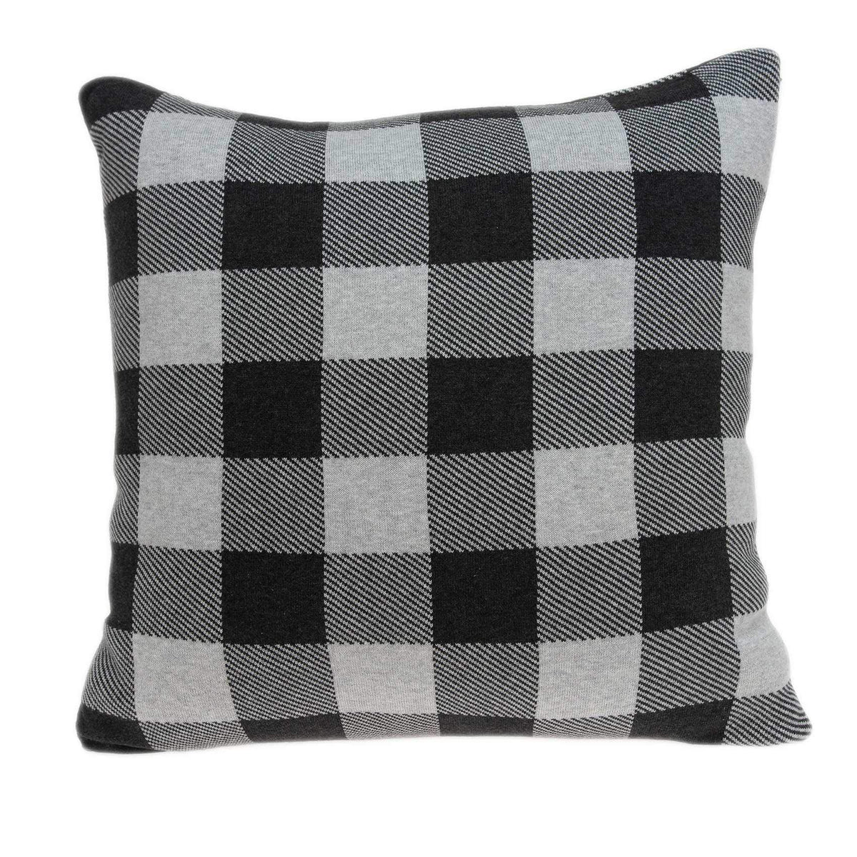 HomeRoots 100% Cotton Parkland Collection Lucas Transitional Grey Pillow Cover with Poly Insert