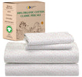 California Design Den Queen Sheet Set Floral, 100% Organic Cotton Percale Sheets, Deep Pocket Queen Sheets & Pillowcase Set - Floral