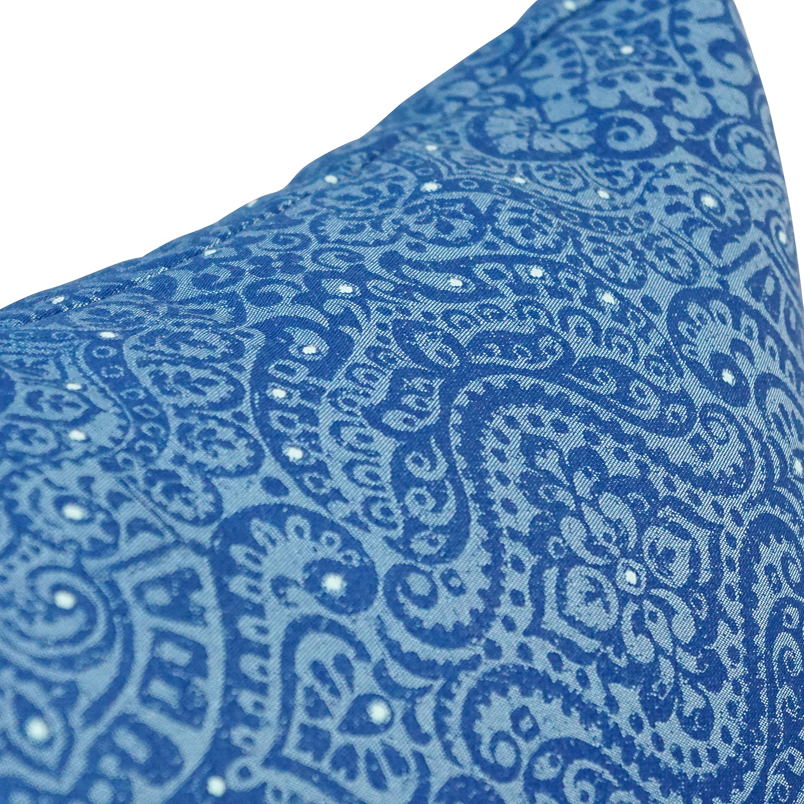 Blazing Needles Square Polyester Jacquard Throw Pillows, 17&quot;, Mabul Aegean 2 Count