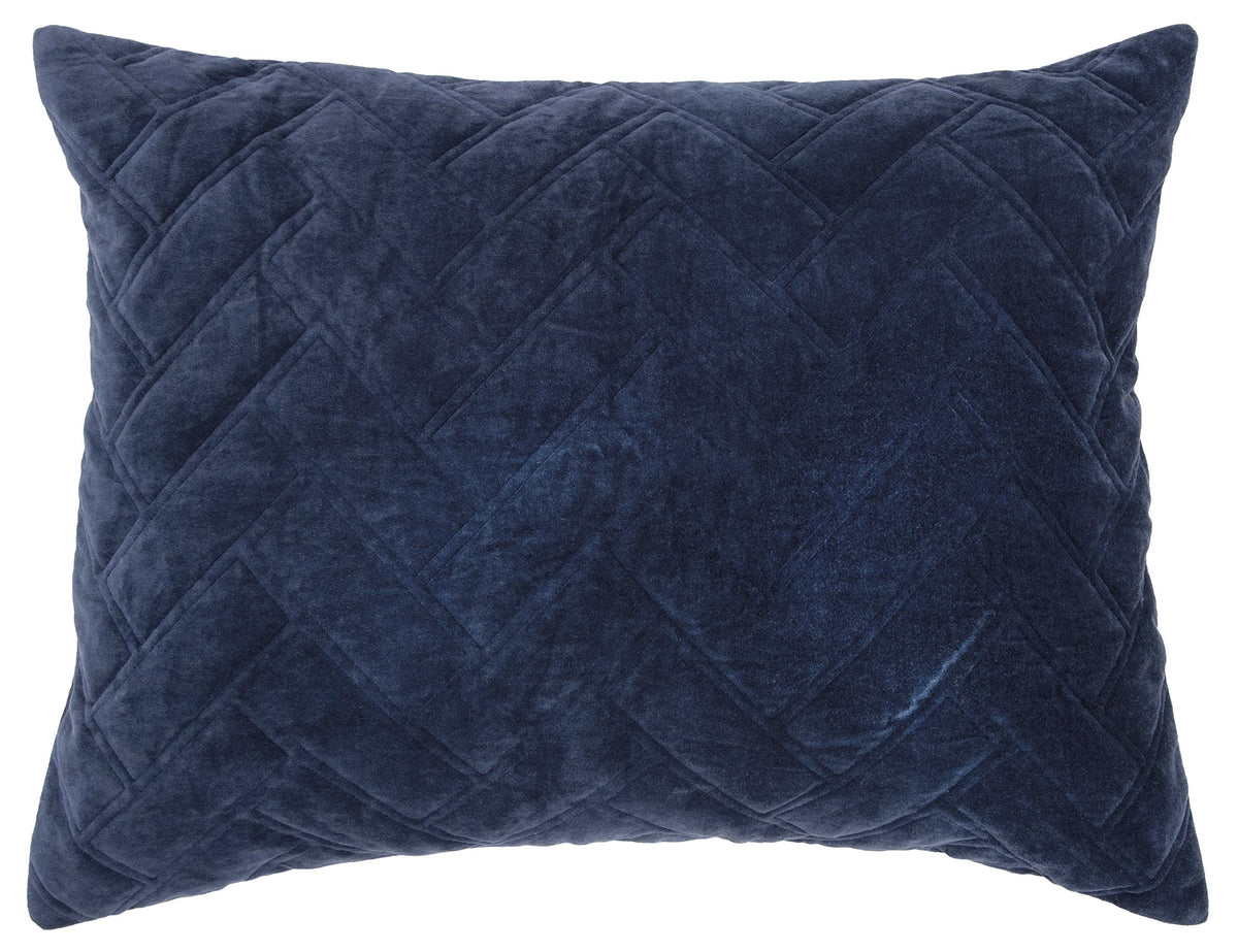 Rizzy Home Doh Collection Riviera Indigo King Sham, 20&quot; X 36&quot;