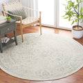SAFAVIEH Adirondack Collection Area Rug - 12 Round, Ivory & Sage, Oriental Distressed Design, Non-Shedding & Easy Care, Ideal f