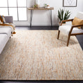 SAFAVIEH Abstract Collection Area Rug - 8' x 10', Gold & Blue, Handmade Wool, Ideal for High Traffic Areas in Living Room, Bedro