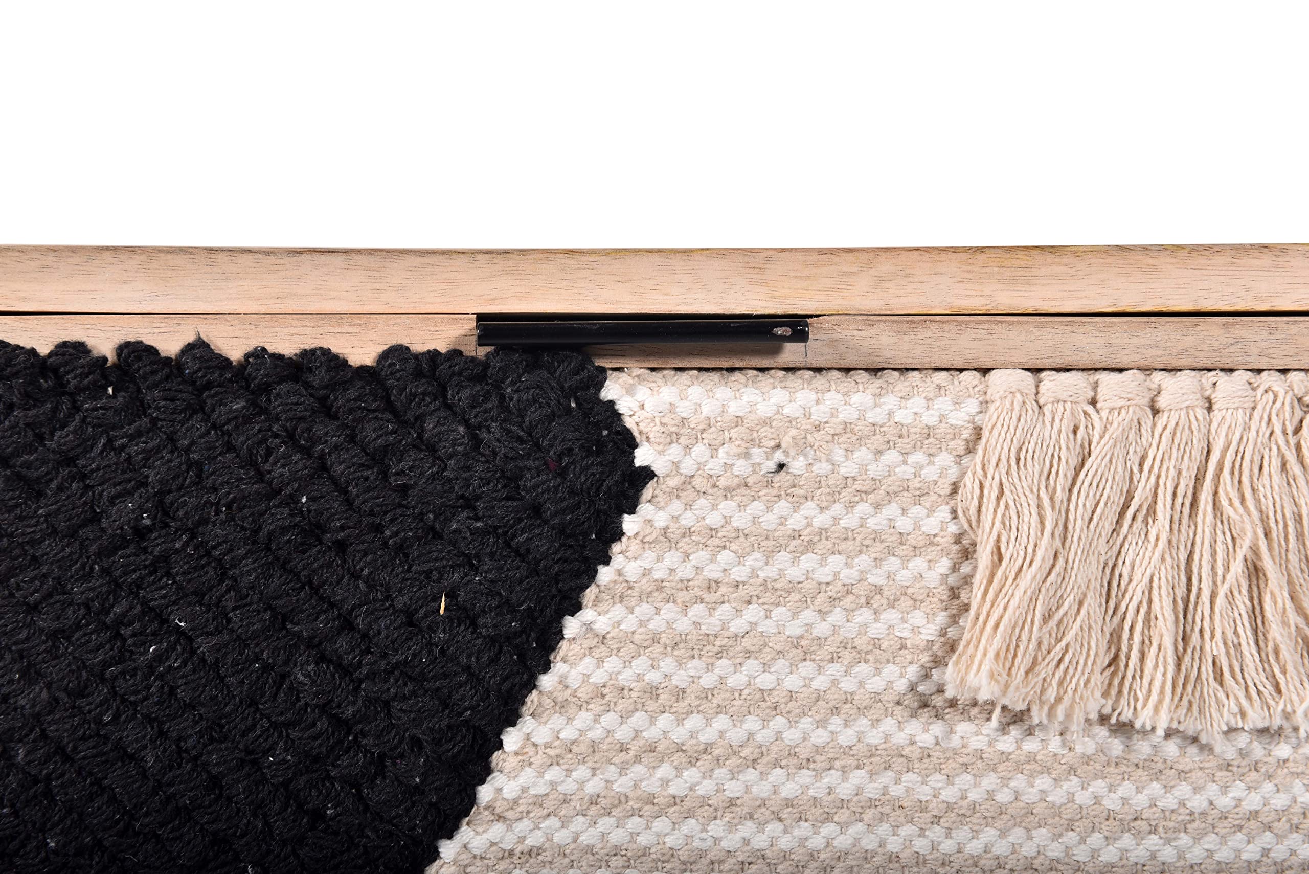 Progressive Furniture Layover Console Sofa Table, Tan/Black