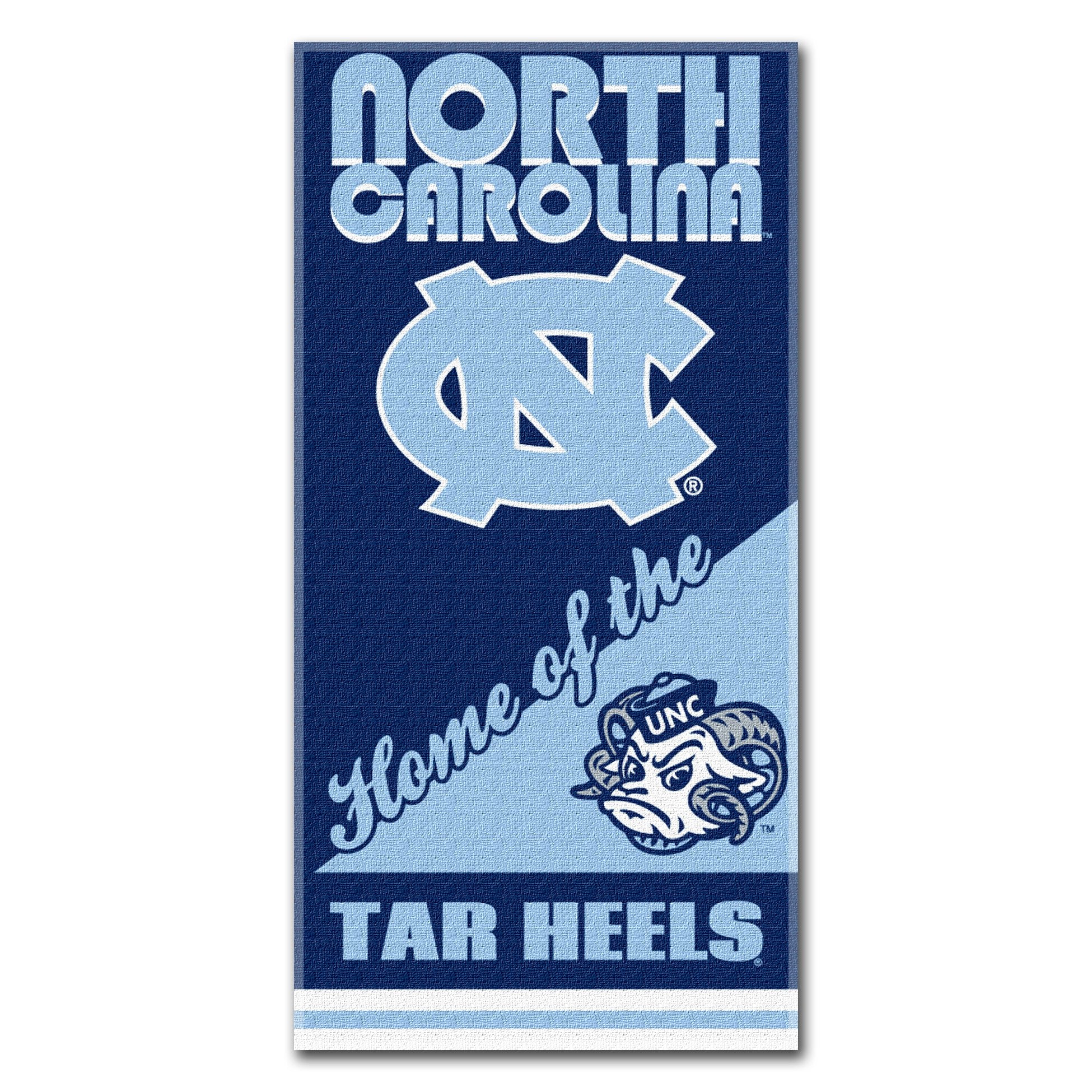 NCAA North Carolina Tar Heels Home Beach Towel, 28 x 58-Inch