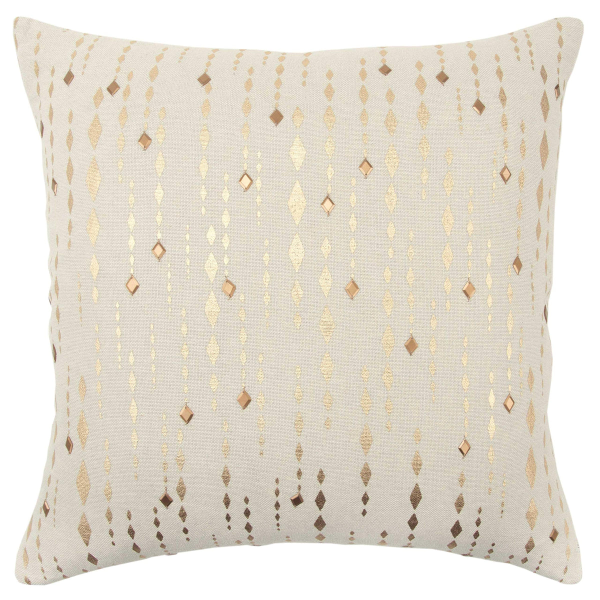 Rizzy Home T13895 Decorative Pillow, 20&quot; x 20&quot;, Gold/Beige