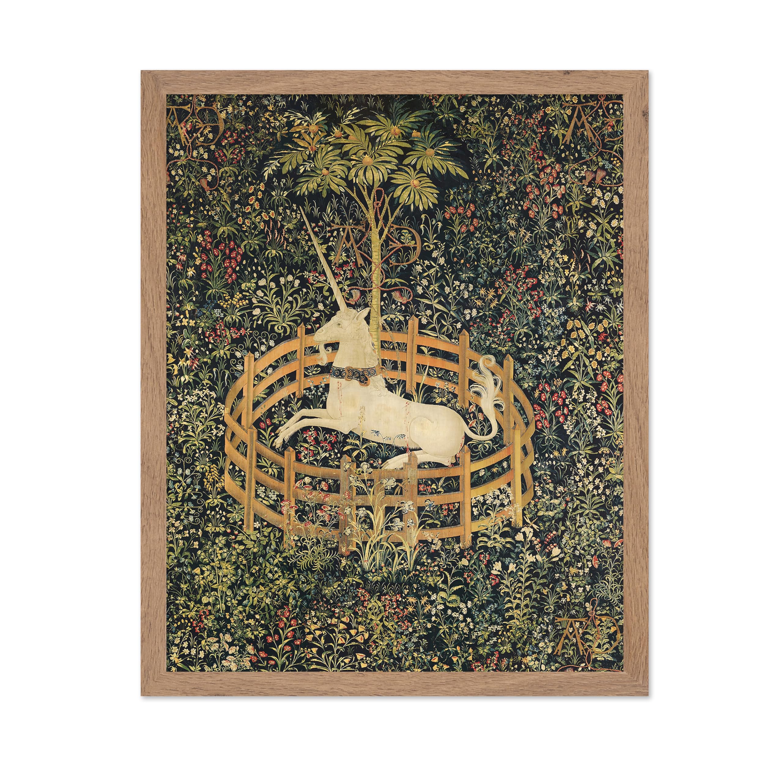 Poster Master Vintage Mythology Poster - Retro Fantasy Print - Gift for Artist, Friend - Unicorn in Captivity, Tapestry, Hunt, A