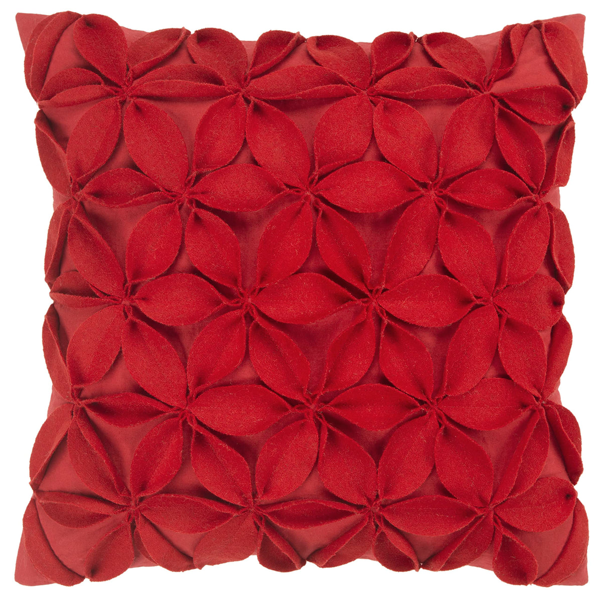 Rizzy Home | T07925 | 18&quot;x18&quot; Red/Pink/ Decorative Pillow | Down Fill