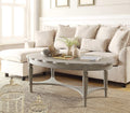 HomeRoots MDF, Solid Wood Leg 50" X 28" X 19" Antique White Coffee Table