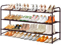 Sleeping Lamb 3-Tier Shoe Rack For Closet, Long Stackable Wide Shoe Organizer Holds 24-Pairs Low Shoe Storage For Bedroom, Floor