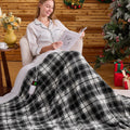 Heated Blanket Electric Full Size 72X84, Heating Blanket With 10 Heating Levels & 8 Hours Auto Off, Checkered Plaid Sherpa Blank
