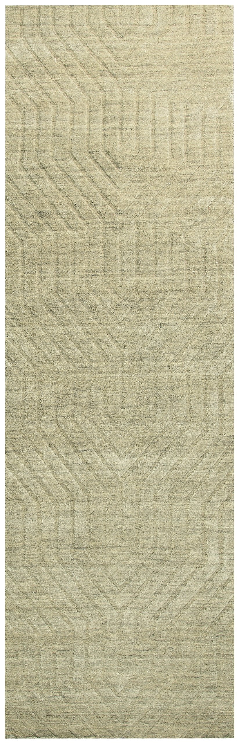 Rizzy Home | Tc8580 | Technique Collection | Wool Area Rug | 2'6" X 8' | Tan Solid