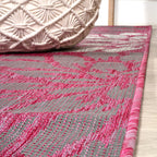 Jonathan Y Smb110F-28 Zinnia Modern Floral Textured Weave Indoor Outdoor Area Rug, Bohemian Coastal Mediterranean Easy Cleaning,