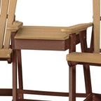 American Furniture Classics Counter Height Settee Table Combo, Cedar and Tudor Brown