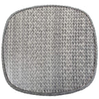 Modway Endeavor Wicker Rattan Aluminum Glass Outdoor Patio 36" Square Dining Table in Gray