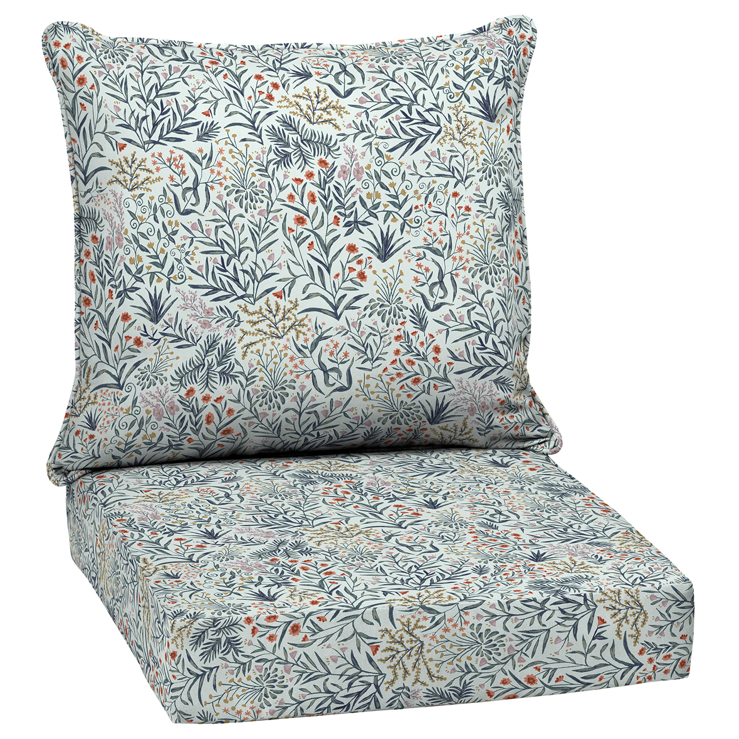 Arden Selections Outdoor Deep Seat Set, 24 X 24, Rain-Proof, Fade Resistant, Deep Seat Bottom And Back Cushion 24 X 24, Pistachi