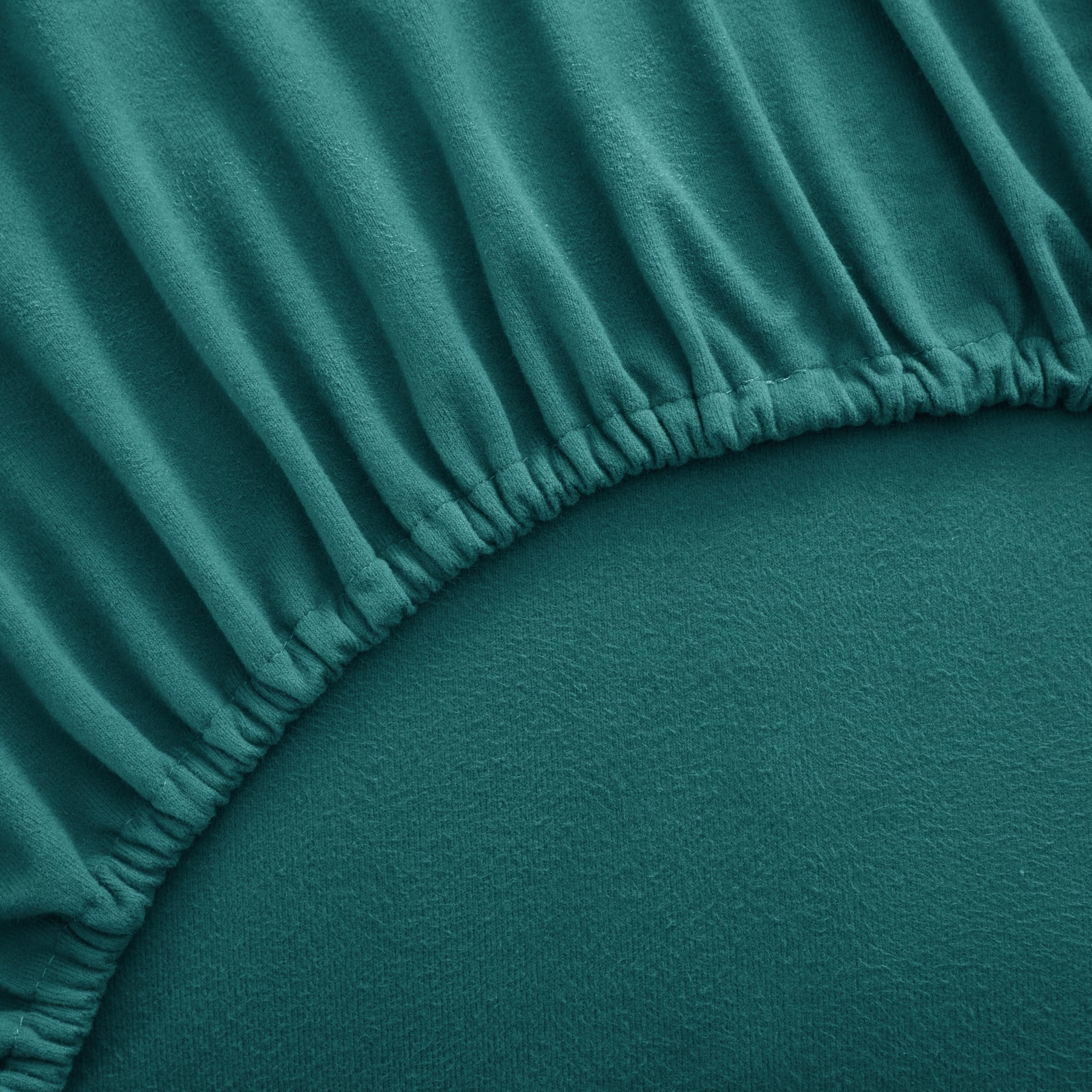 Flannel Sheets Twin Warm And Cozy Deep Pocket Breathable All Season Bedding Set With Fitted With Full Elastic & Built In Corner Sheet Straps, Flat And Pillowcases, Twin, Teal