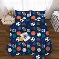 All American Collection Kids Boys Girls Teens Children Soft Comfortable Printed Fitted Flat Bedroom Bed Sheet Set (Full, Dark Bl