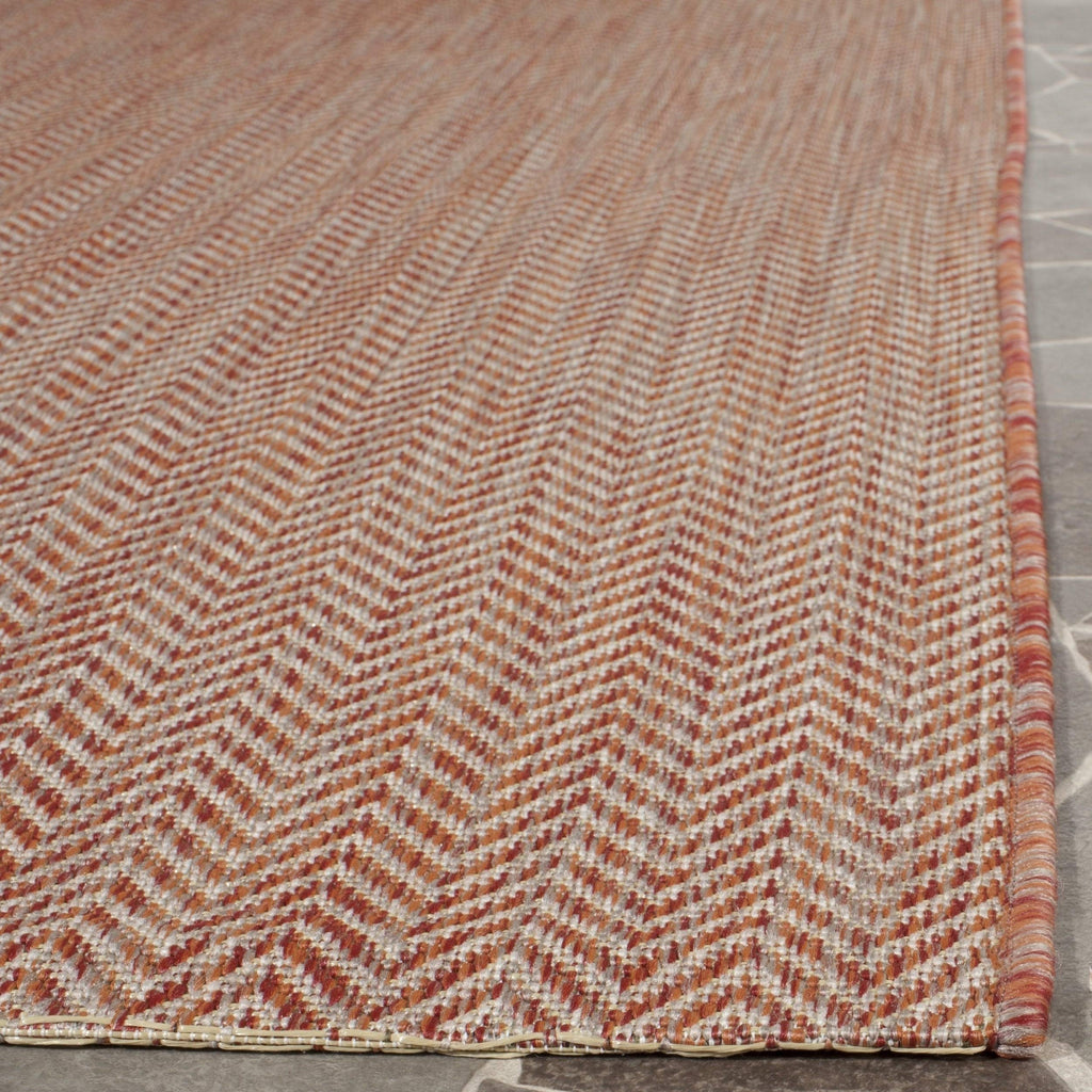 Safavieh Courtyard Collection 5'3' X 7'7' Red/Beige Cy8022 Indoor/ Outdoor Patio Backyard Mudroom Area Rug
