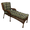 Blazing Needles Squared Outdoor Patterned Spun Polyester Tufted Chaise Lounge Cushion, 74 x 19, Eastbay Onyx