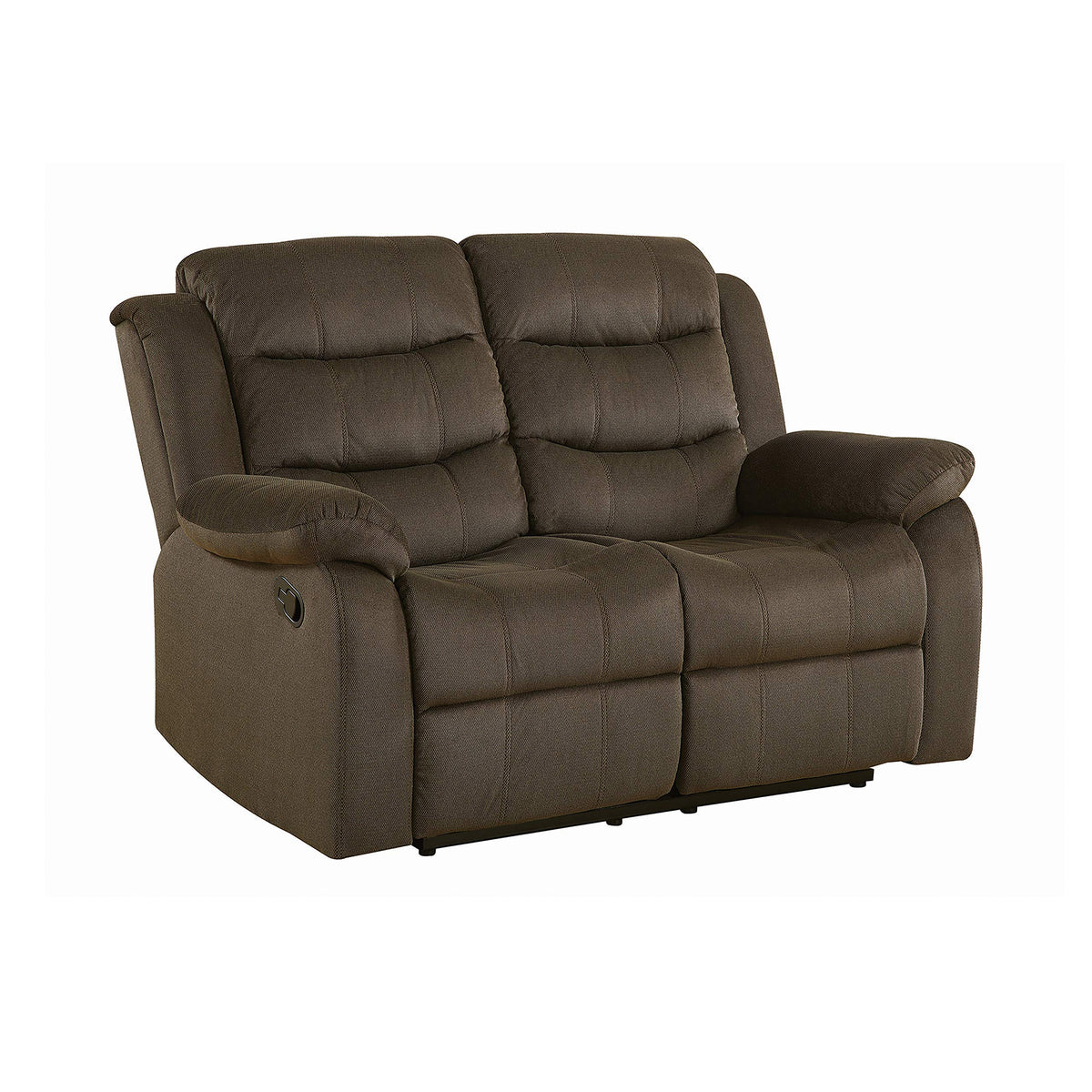 Coaster Home Furnishings Rodman Pillow Top Arm Motion Loveseat Olive Brown