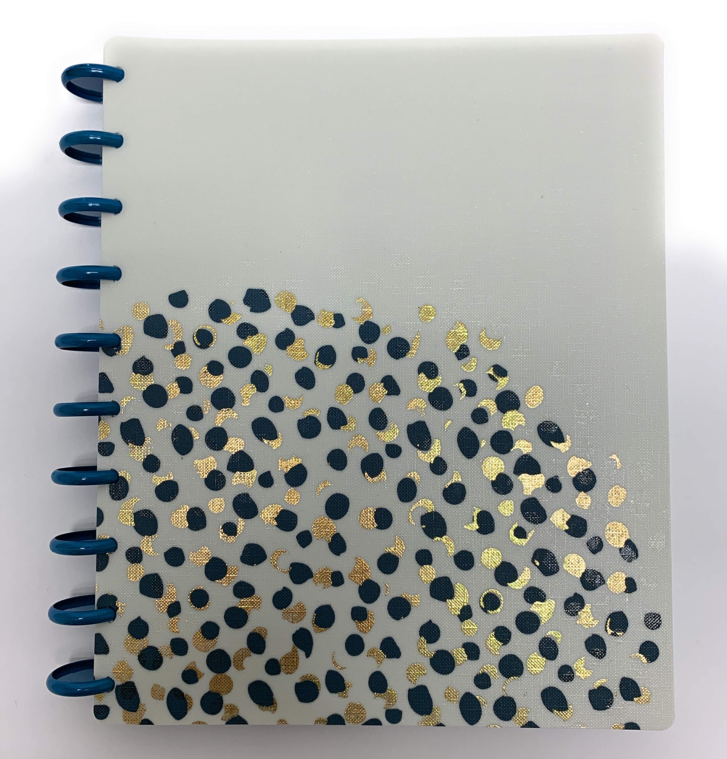 Talia Discbound Notebooks, Planner, Customizable, (Fireworks Deep Lake With Deep Lake Blue Discs, Midsize (7.5In X 9.75In))