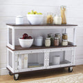 IndustrialStyle Rolling Buffet Carts  White