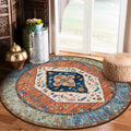 Lahome Ultra-Thin Round Rugs - 6ft Washable Round Area Rugs for Living Room Non-Slip Throw Circle Rugs for Bedroom Dining Room R