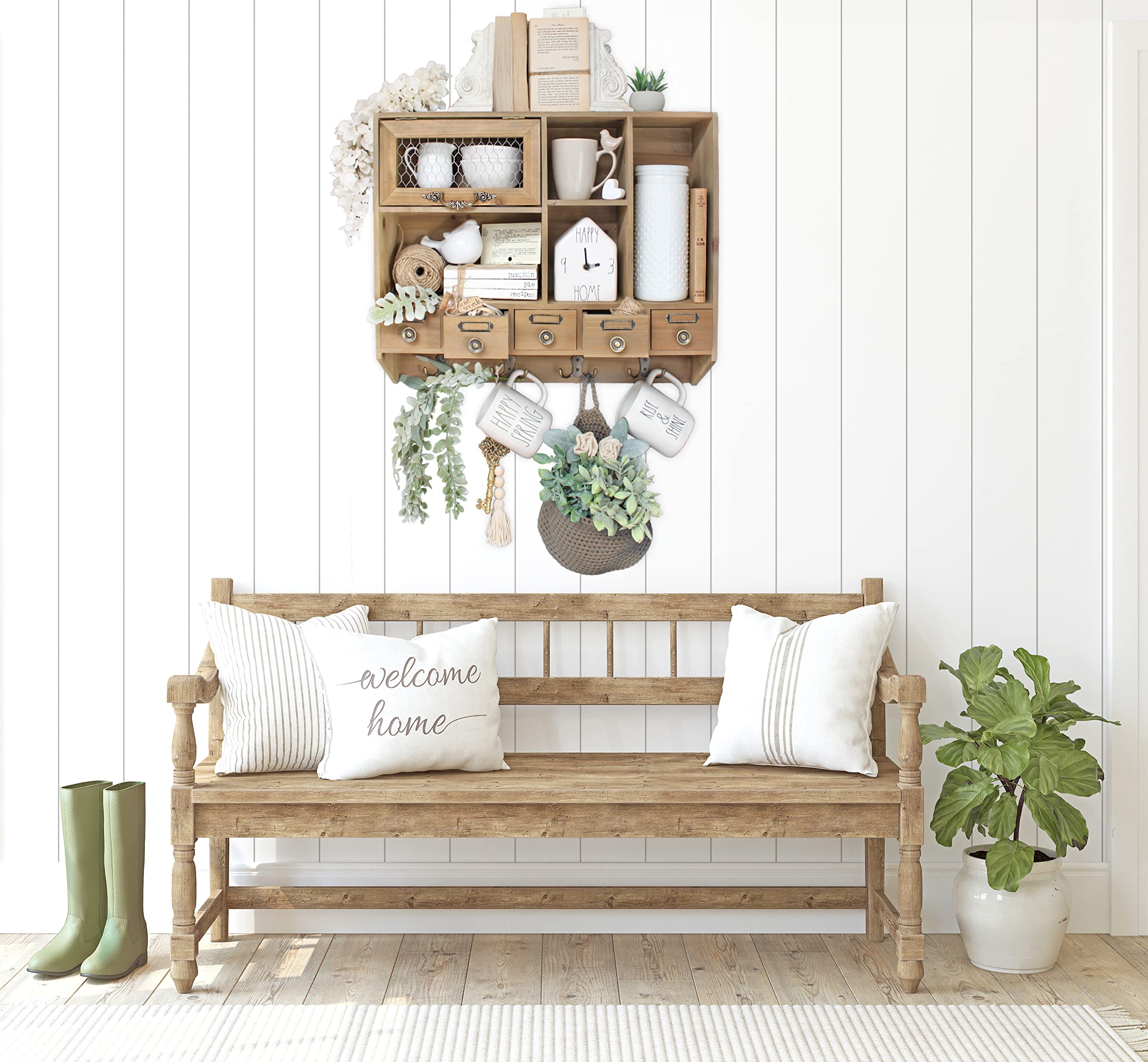 Felt Creative Home Goods Farmhouse Medicine Cabinet Wood Brown