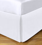 Spacemaker Extra-Long 21'' Drop Length Bed Skirt, California King, White