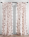 Maison D' Hermine 100% Cotton Curtain - 50'X84' Brown Decorative Curtain - Aesthetic Curtains For Farmhouse, Kitchen & Bedroom