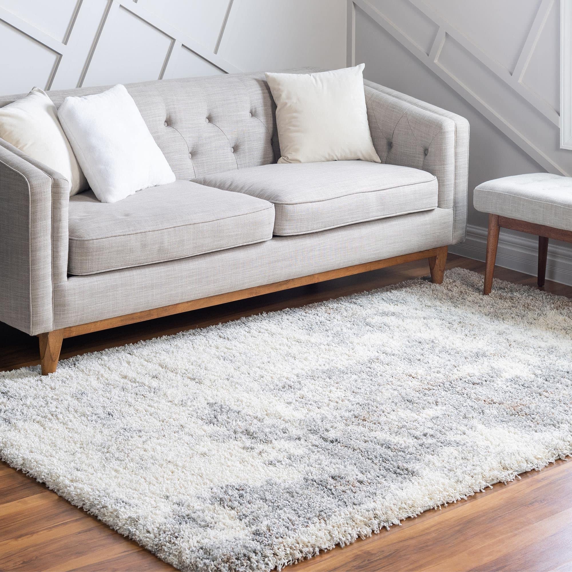 Rugs.com Soft Touch Shag Collection Area Rug - 3x5 Khaki Shag Rug Perfect for Entryways, Kitchens, Breakfast Nooks, Accent Piece