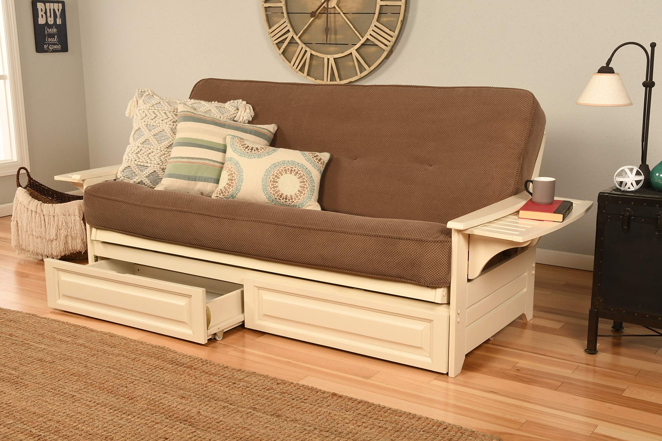 Kodiak Furniture Kfphdawmmochlf5Md4 Futon Set, White