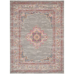 Nourison Passion Grey 9' X 12' Area Rug, Boho, Traditional, Easy Clean, Non Shedding, Bed Room, Living Room, Hallway (9X12)