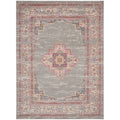 Nourison Passion Grey 10 x 14 Area-Rug, Boho, Traditional, Easy-Cleaning, Non Shedding, Bed Room, Living Room, Hallway (10x14)