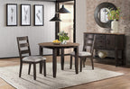 Carefree Home Furnishings Beacon 42" Wide Round Drop Leaf, Black & Walnut Dining Tables, Brown