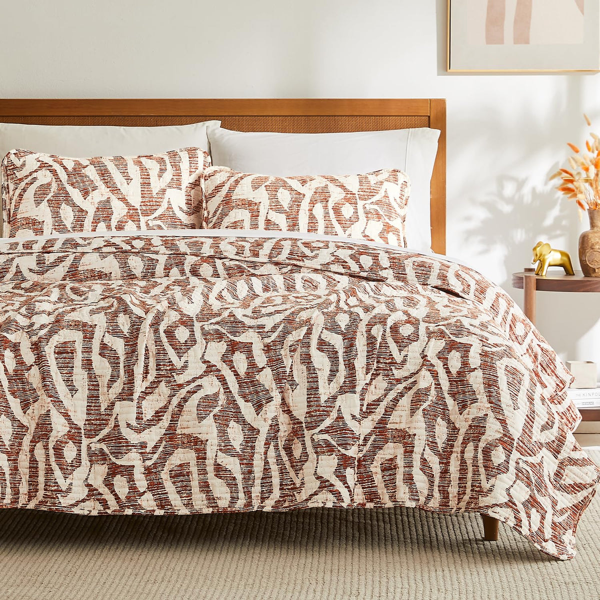 Southshore Fine Living, Inc. Khari Oversized King Quilt Bedding Set, 3-Piece With King/Cal King Size Quilt And 2 Matching Shams,