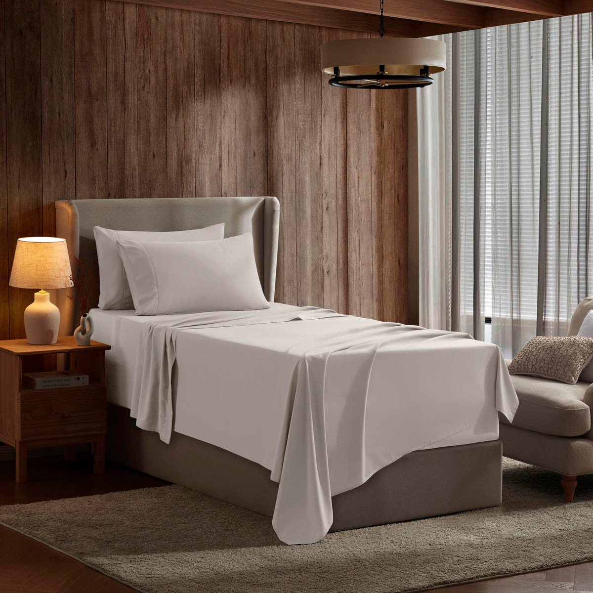 Nestl Twin Sheets Set- 3 Piece Twin Bed Sheets, Deep Pocket, Hotel Luxury, Extra Soft, Breathable And Cooling, Linen Sheets For