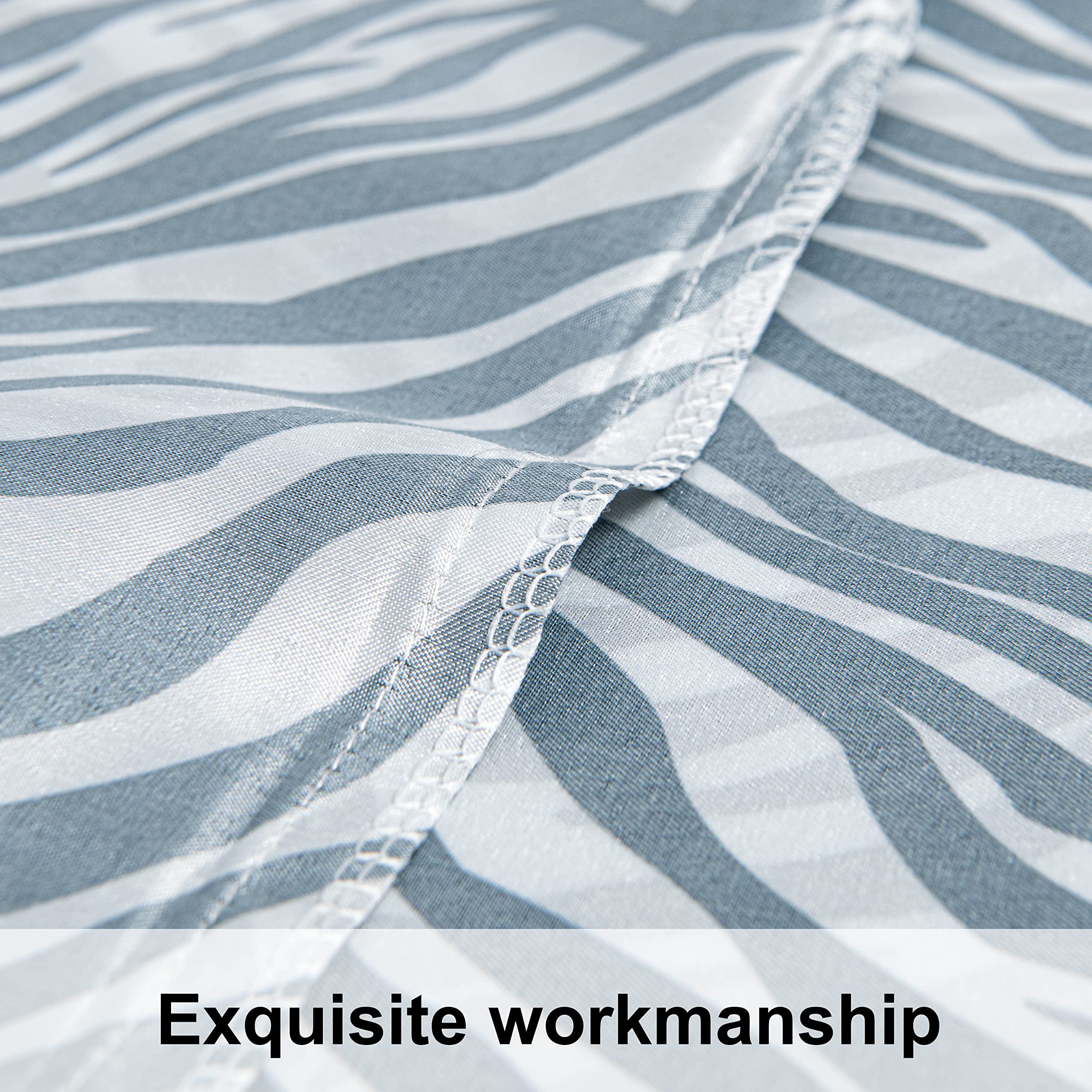 Ntbay 2 Pack Satin King Pillowcases For Hair And Skin, Luxurious And Silky Zebra Printed Pillow Cases With Envelope Closure, 20X36 Inches, Black And White