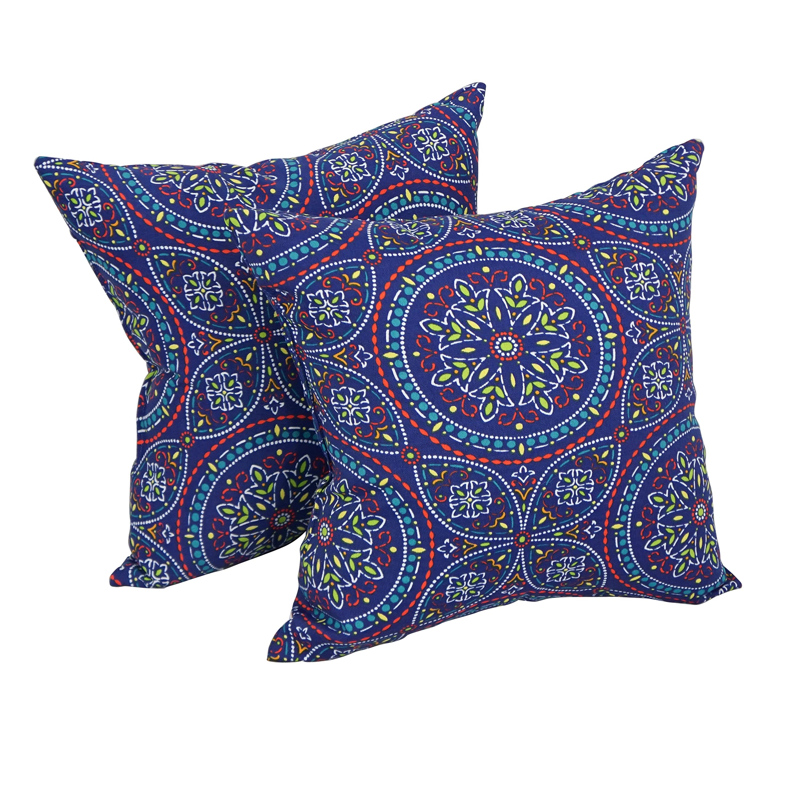 Blazing Needles Outdoor Geometric Throw Pillow - Thumbnail 3